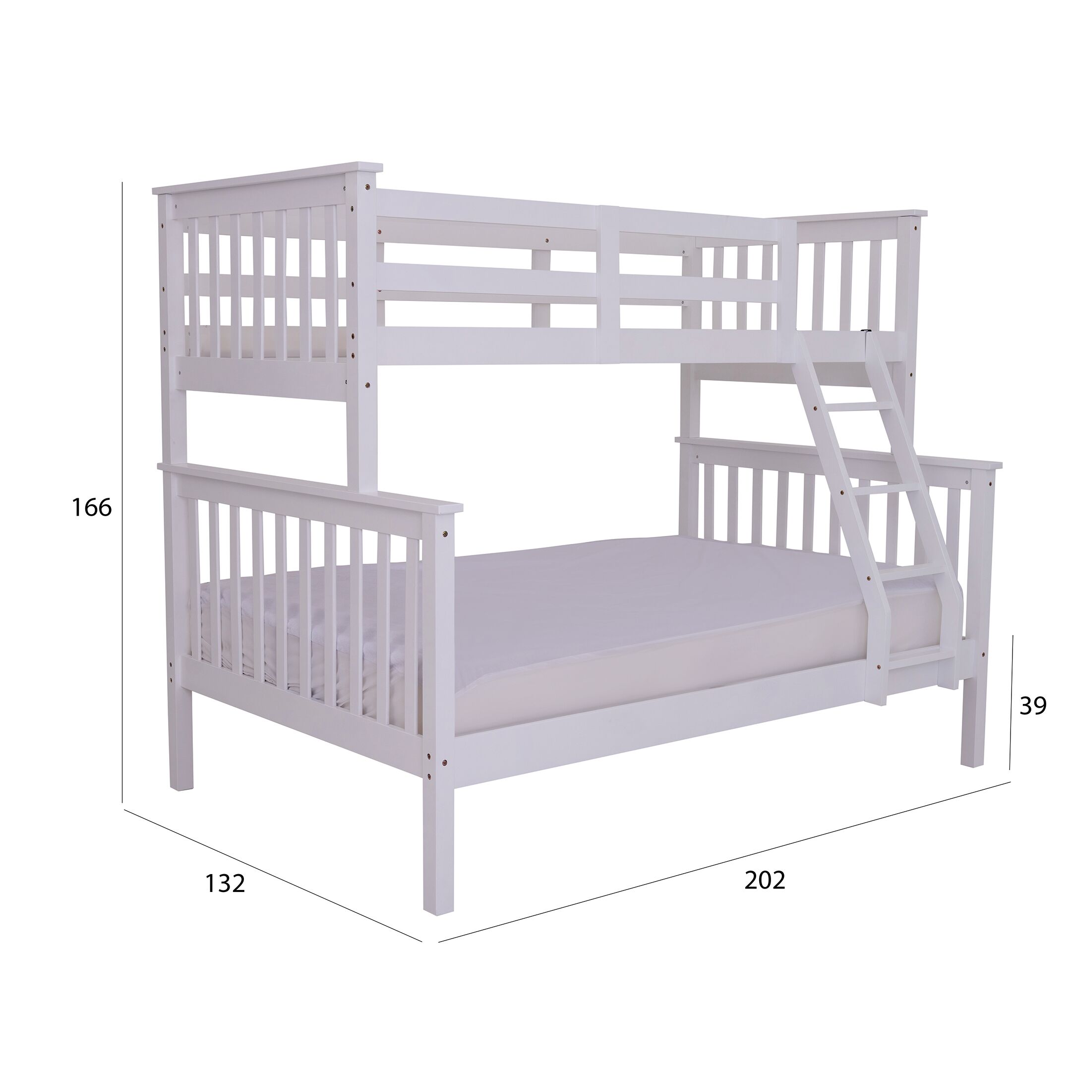 Tiber Kids Bunk Bed-White - Image 2