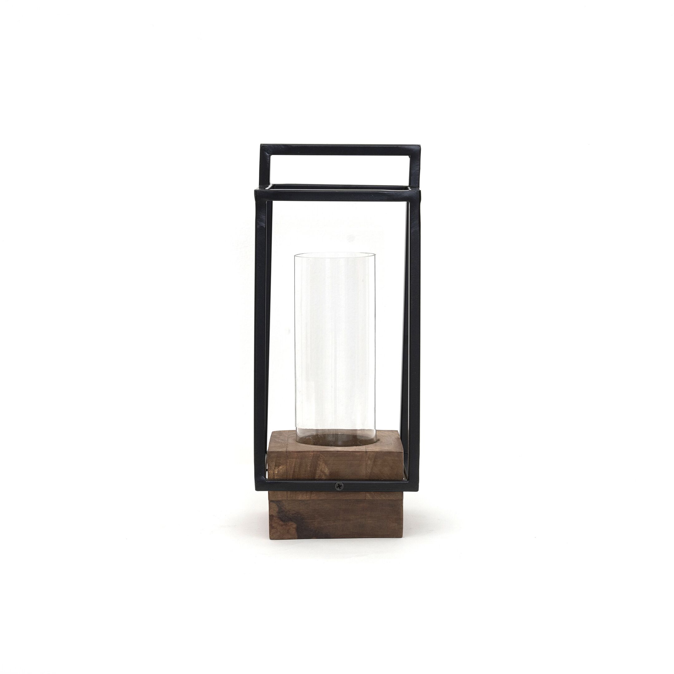 Keeth Wooden Metal Candle Holder- 15 cm - Image 2