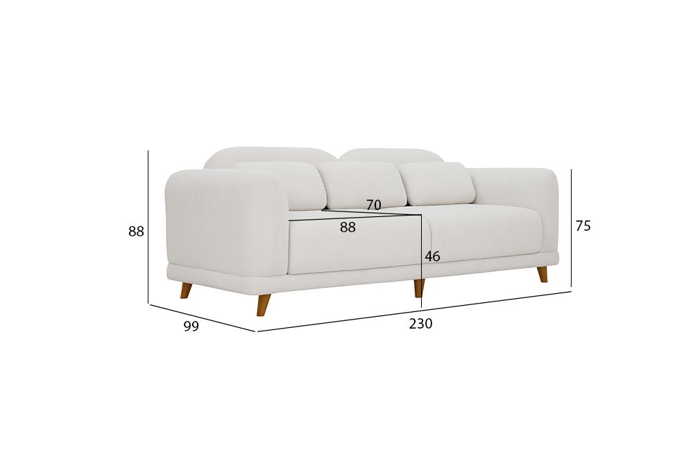 Atom 3 Seater Sofa - Image 2