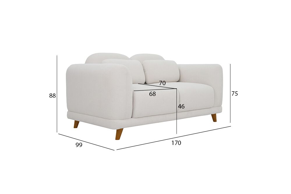 Atom 2 Seater Sofa - Image 2