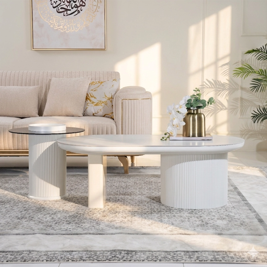 Freedo Coffee Table-Set of 2-Off White - Image 4