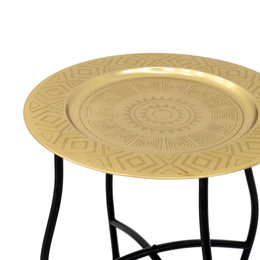 Siv Metal Moroccan end table gold 40x40x45cm - Image 4