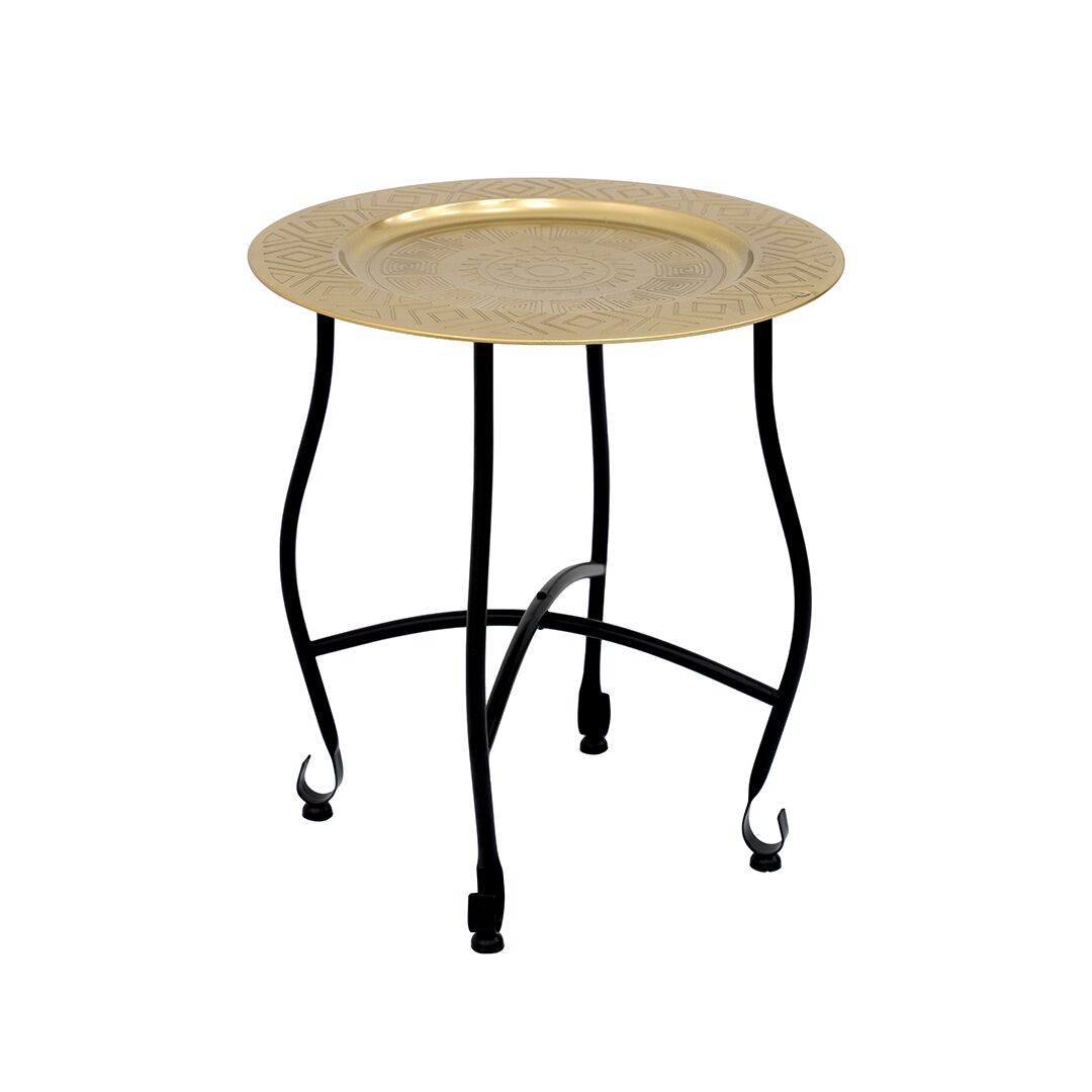 Siv Metal Moroccan end table gold 40x40x45cm - Image 3