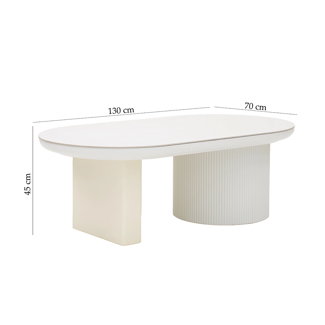 Freedo Coffee Table-Set of 2-Off White - Image 2