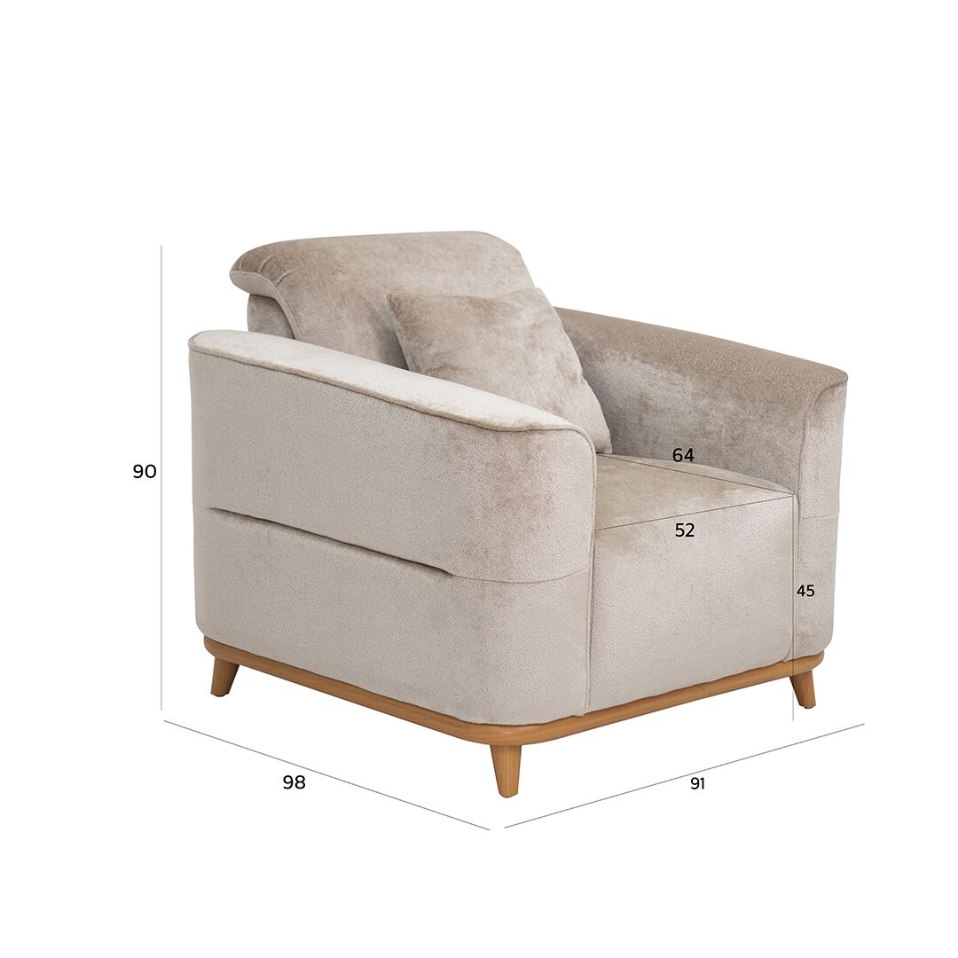 Bronx Single Seater Sofa - Image 2