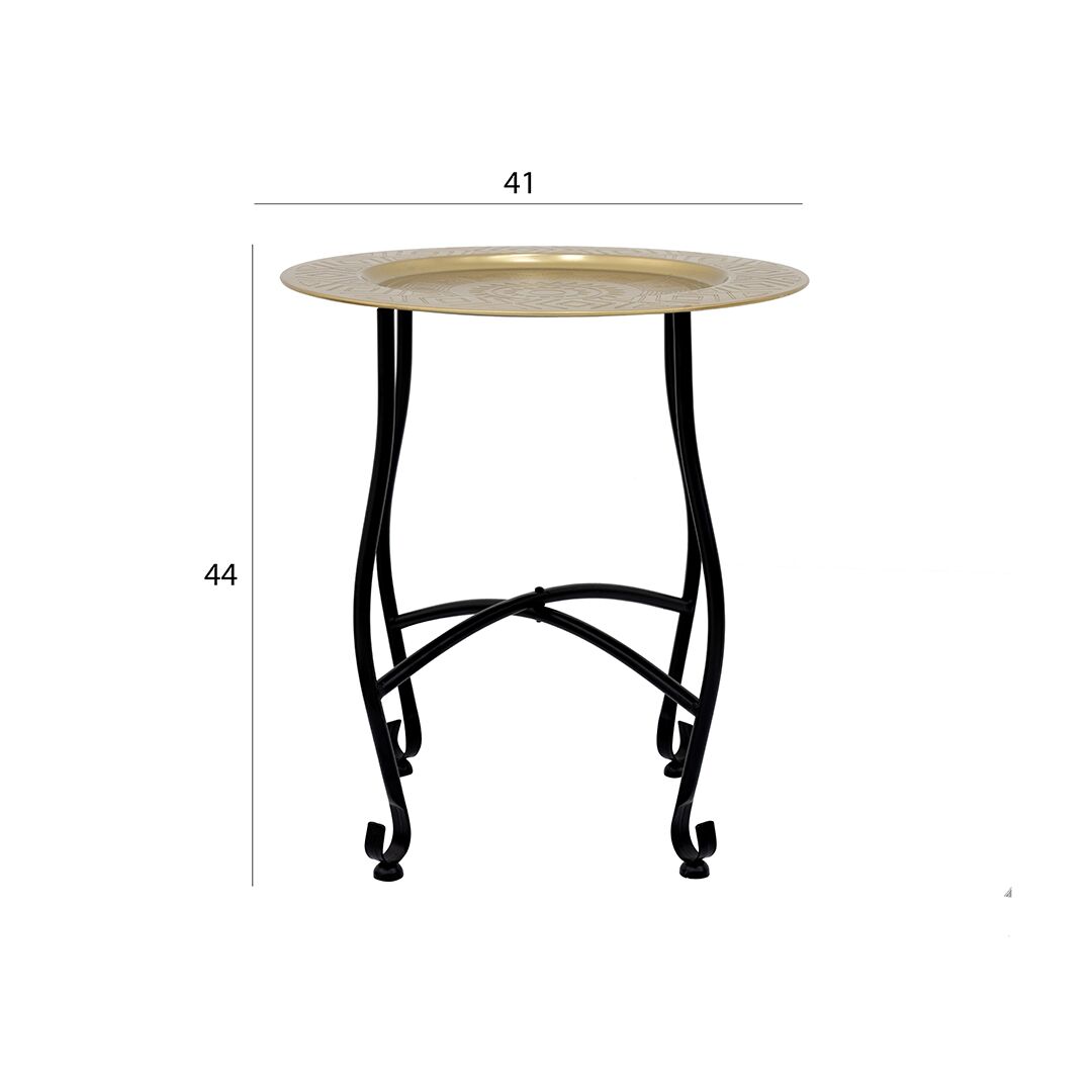 Siv Metal Moroccan end table gold 40x40x45cm - Image 2