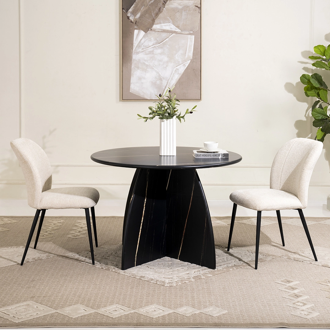Aria 4-Seater Round Dining Set - Image 7