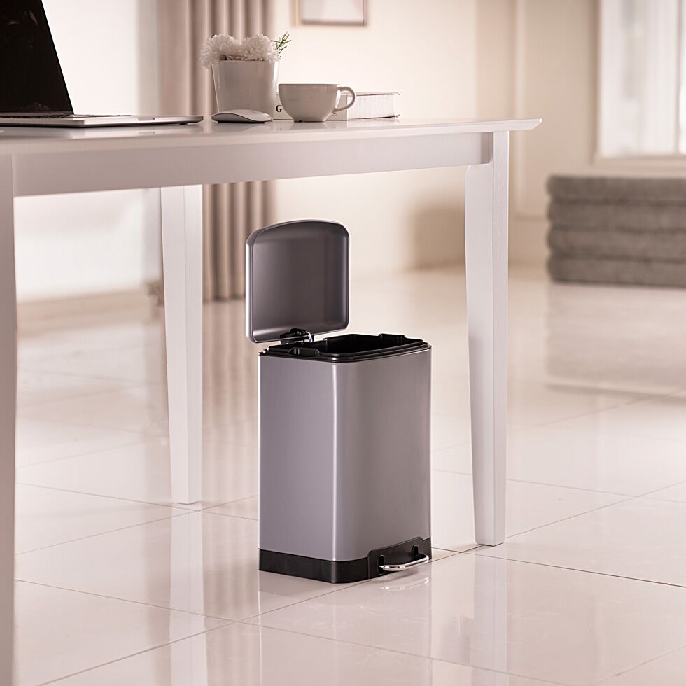 Trilo 12L Dustbin with Inner Bucket-Grey - Image 5