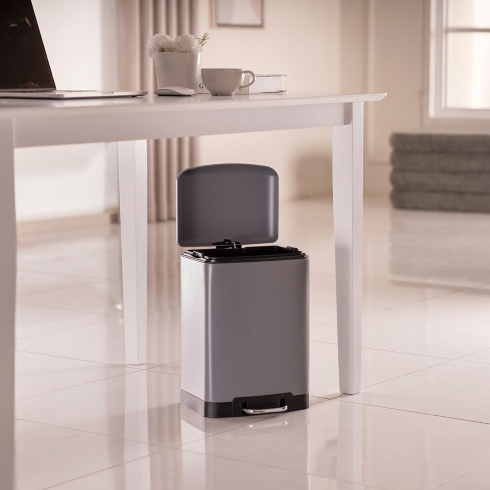 Trilo 12L Dustbin with Inner Bucket-Grey - Image 7