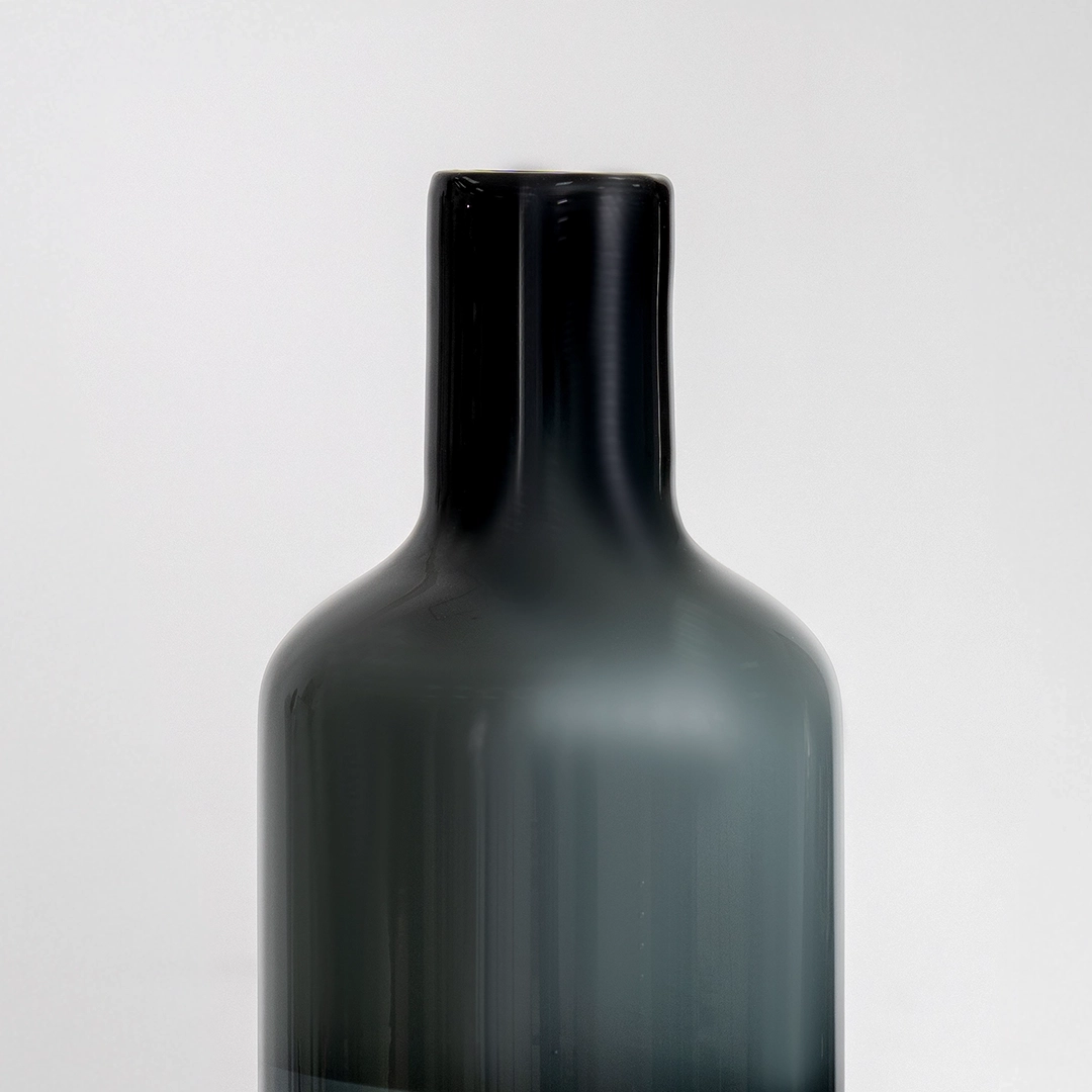 Lemont glass vase Blue 14x14x35cm - Image 3