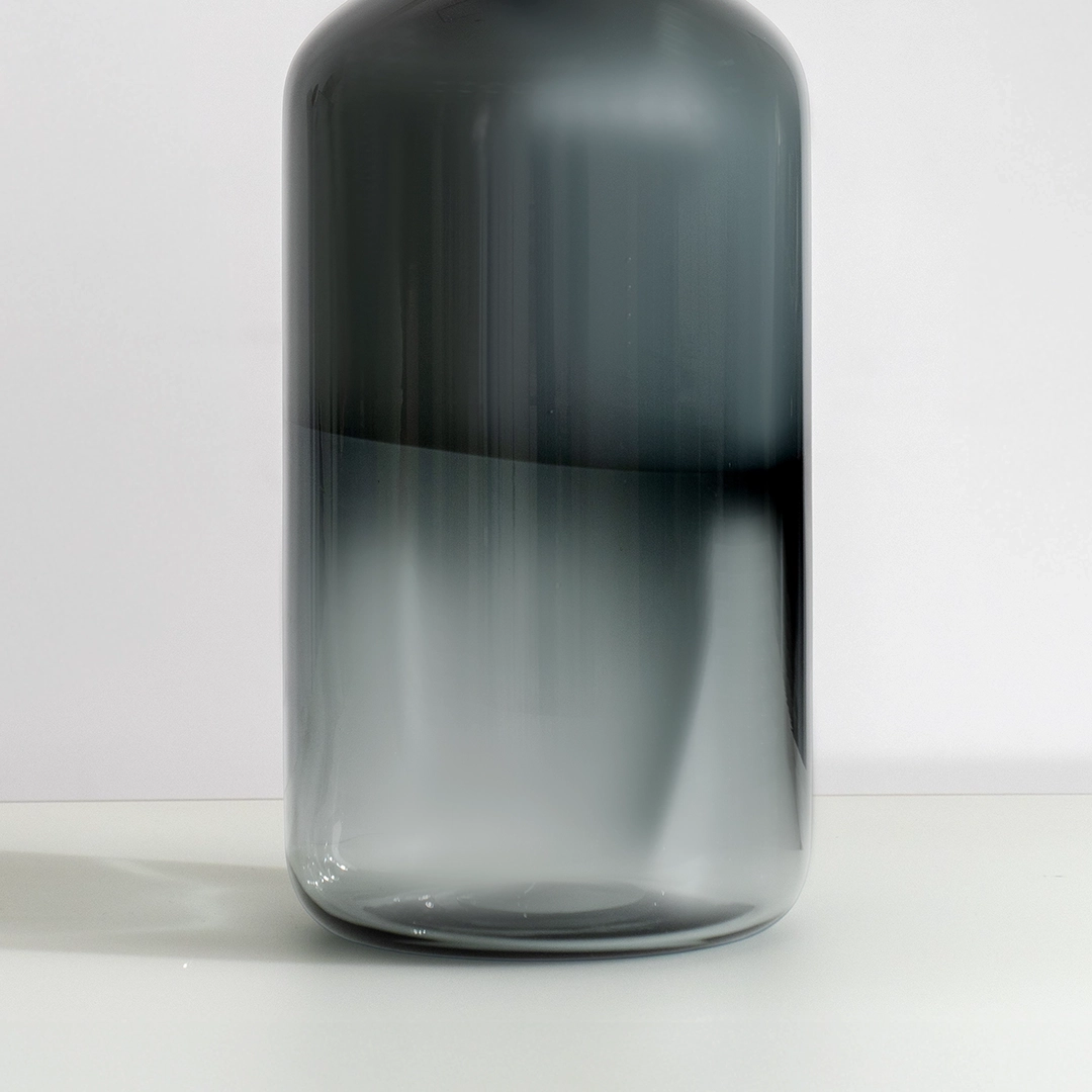 Lemont glass vase Blue 14x14x35cm - Image 4