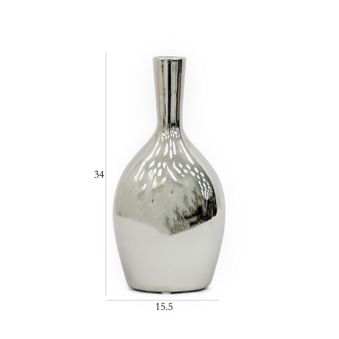 Delyn ceramic silver vase 15.5*10*34 cm - Image 2