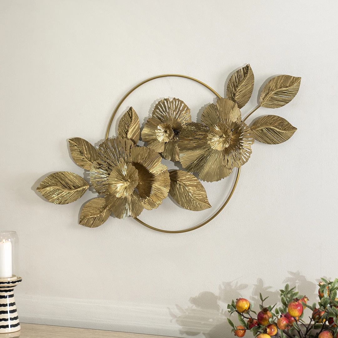 Castora Metal Wall Decor Gold 120x55Cm - Image 3