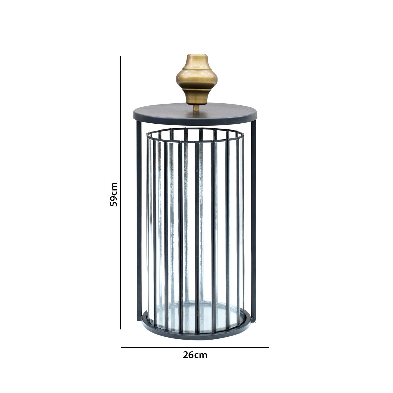 Mesa metal antique finish lantern 26X26X59 CM - Image 4