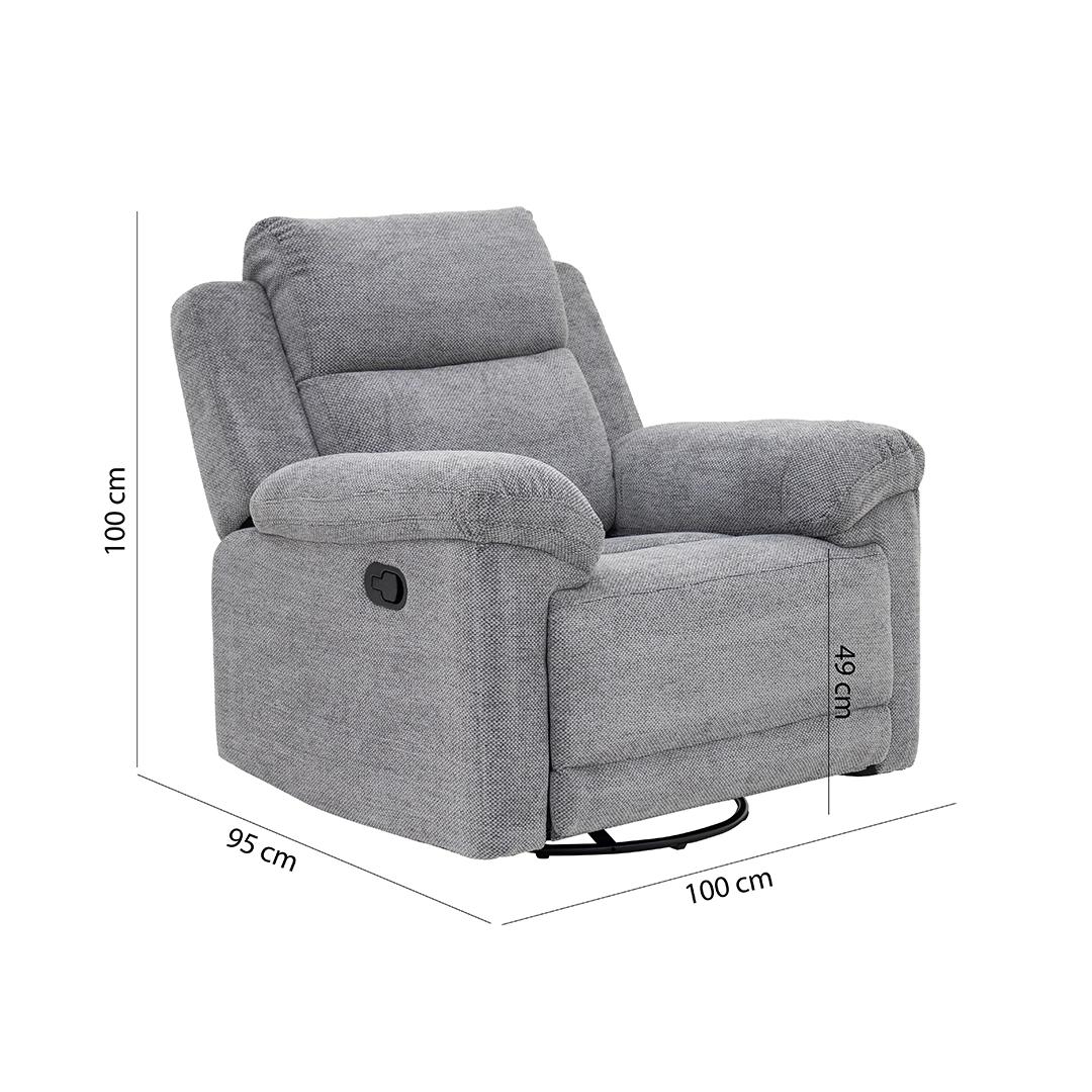 Aaron Recliner Sofa-Grey - Image 7