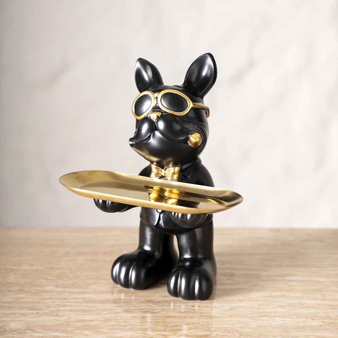 Swagster Standing Dog Butler Black & Gold 14×15×28Cm - Image 2
