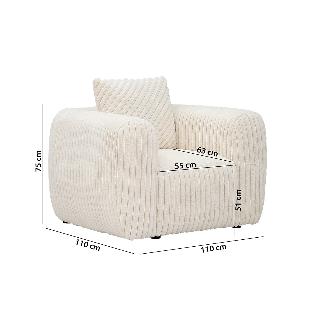 The Ninea Single Seater Sofa - Image 2