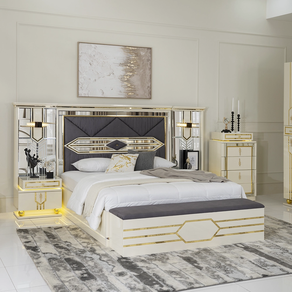 Zaina 9-Piece King Bedroom Set-180*200 cm - Image 3