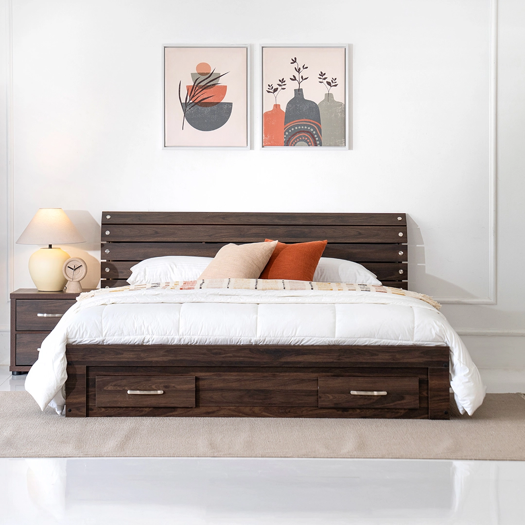 Como King Bed With Drawers 180*200 cm