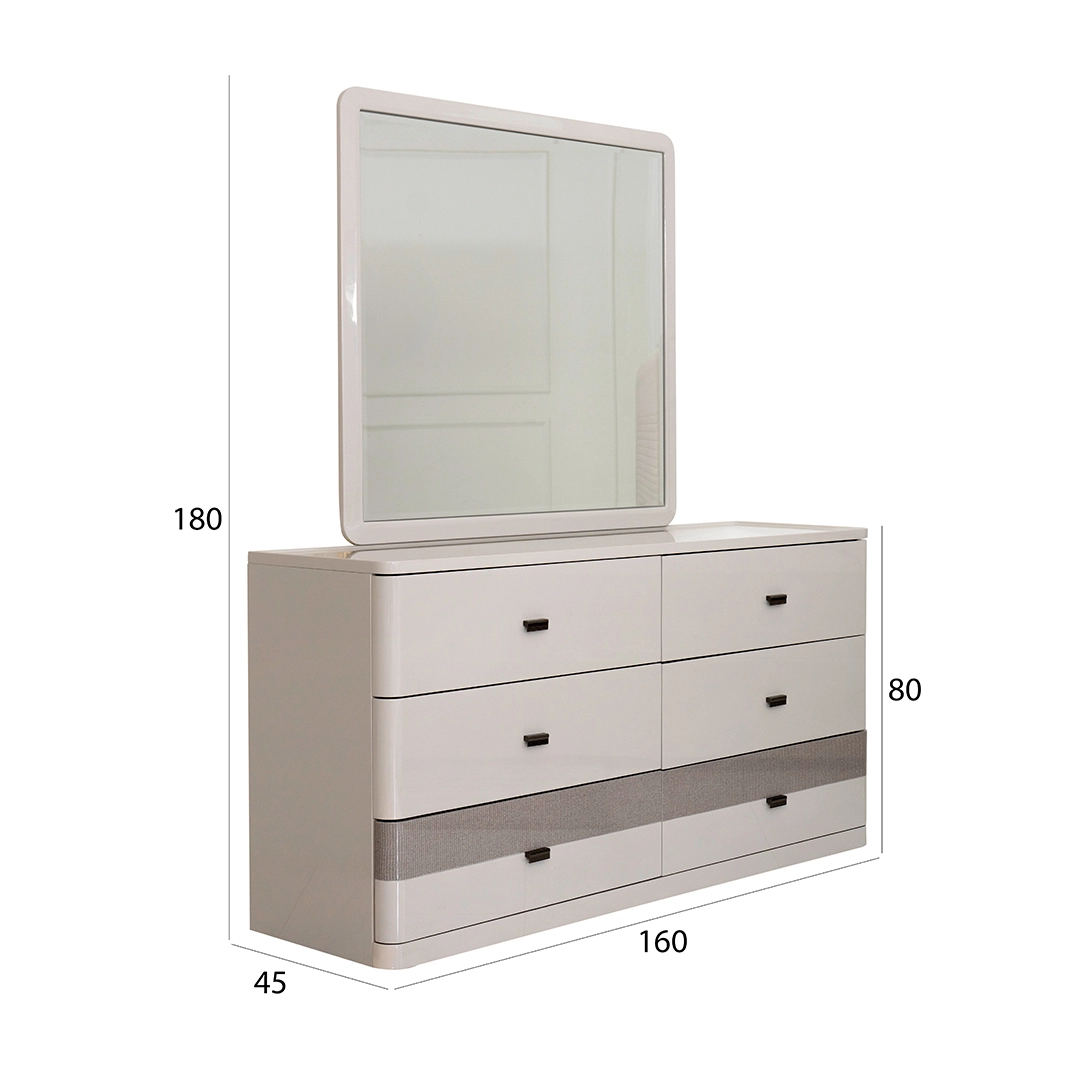 Arcadia 6-Piece King Bedroom Set-180*200 cm - Image 17