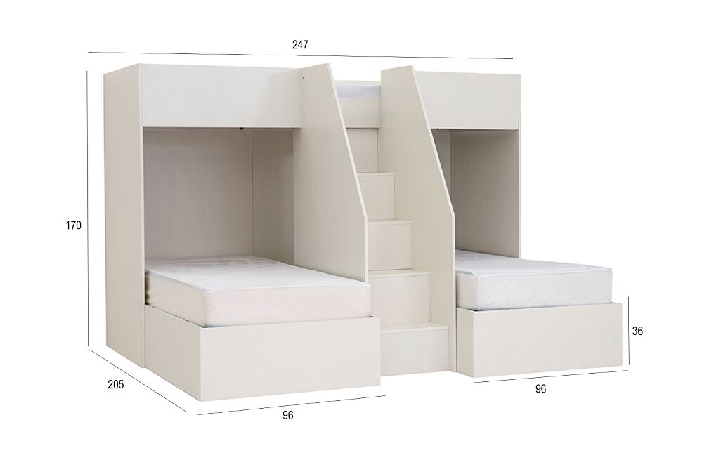Barbie Kids Bunk Bed with Mattress - Image 2