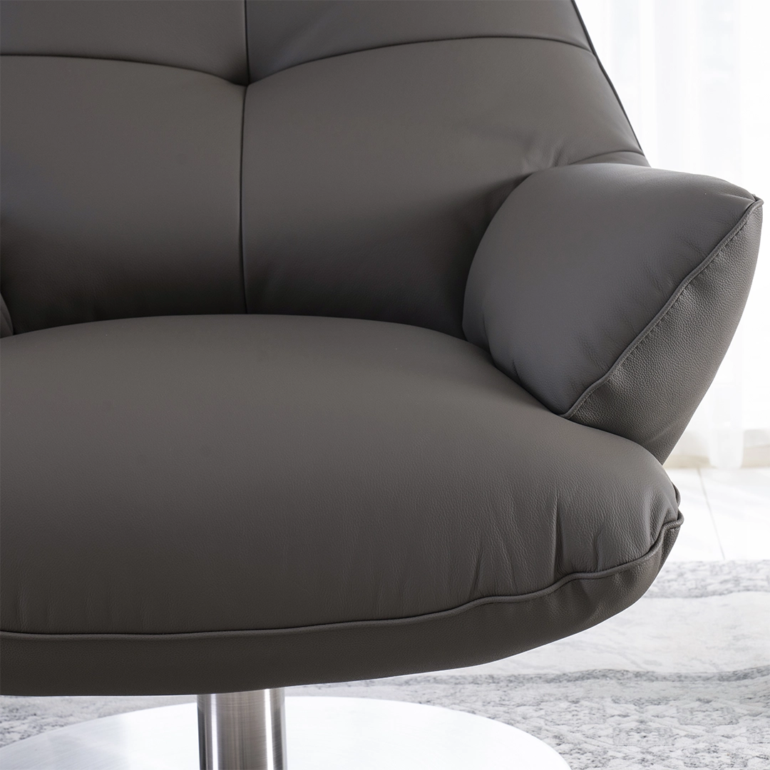 Lincon Swivel Chair-Taupe - Image 7