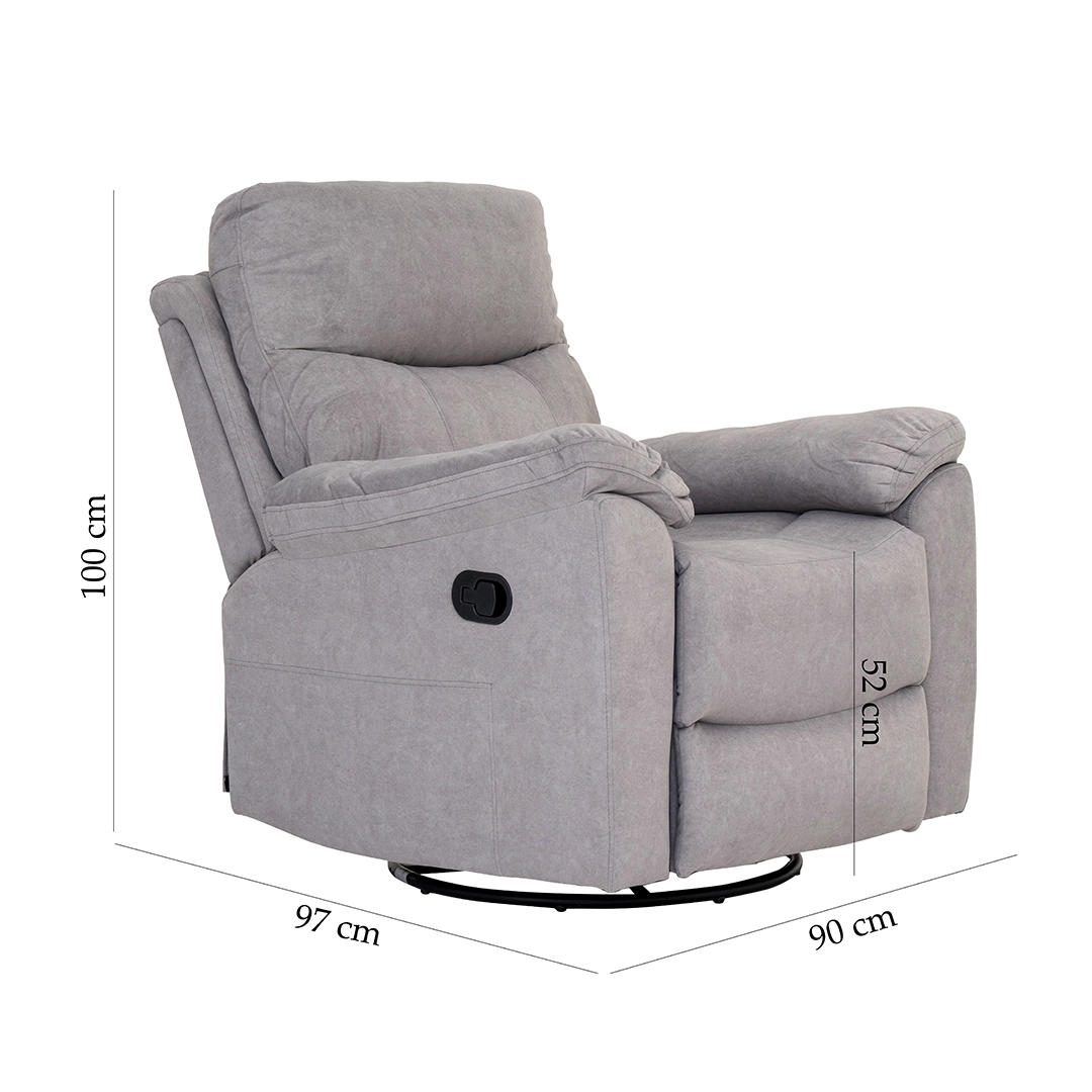 Asos Recliner Sofa-Light Grey - Image 2