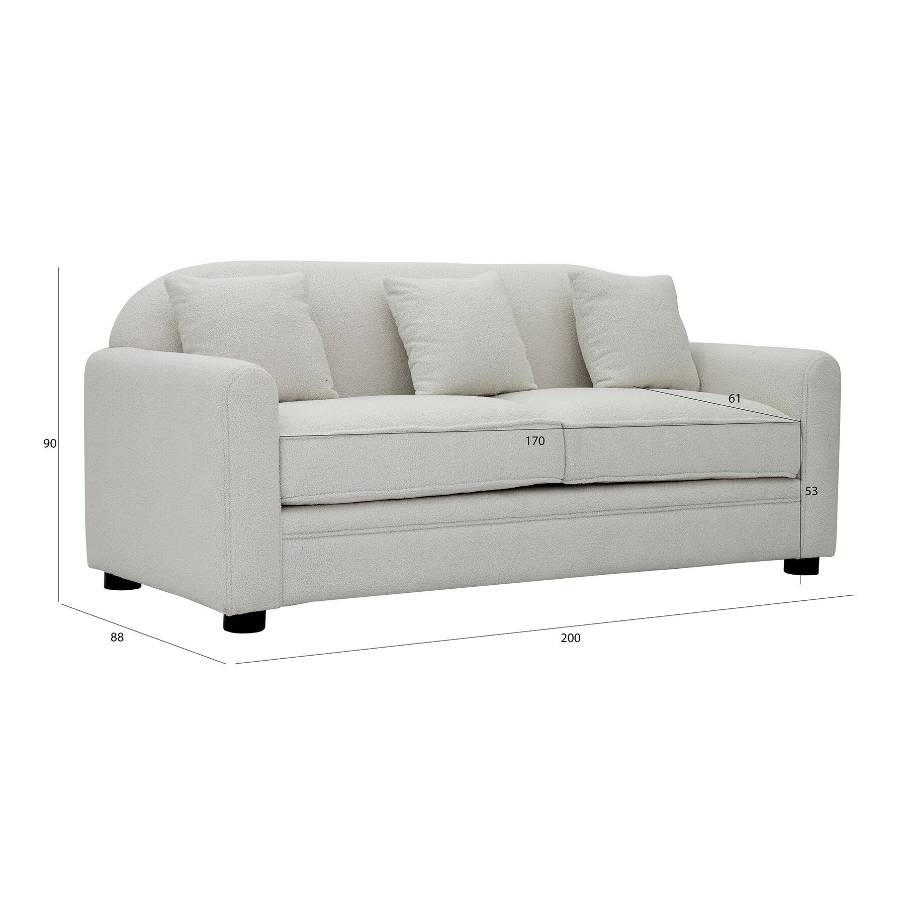 Boss 3 Seater Sofa - Image 2