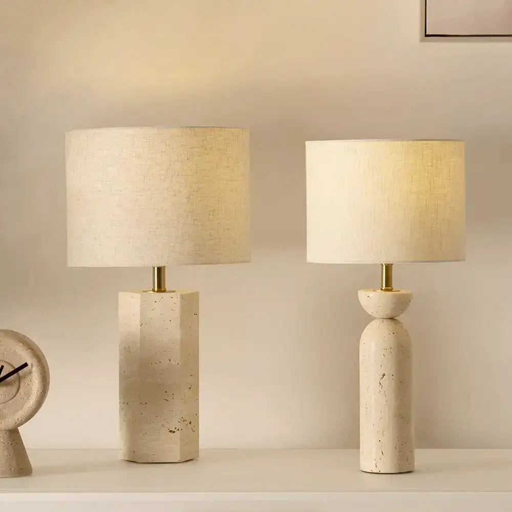 Avero travertine table lamp 23x23x48cm - Image 5