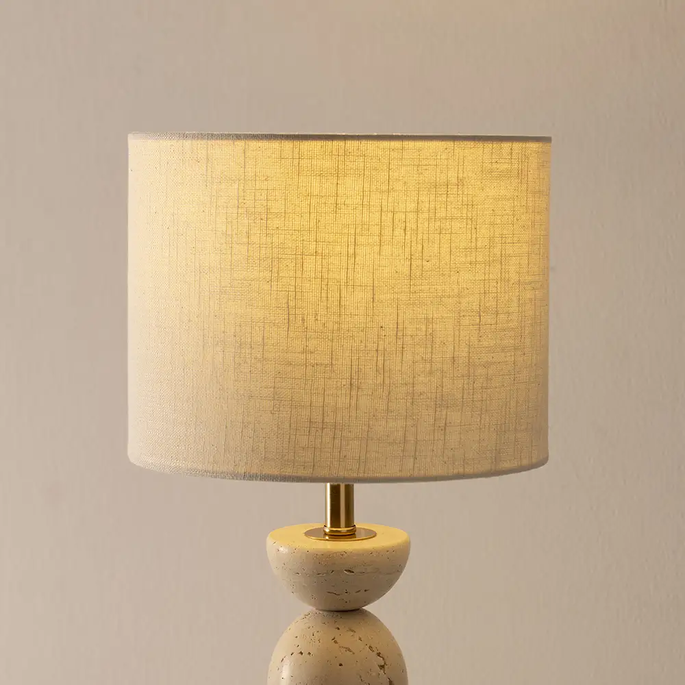 Avero travertine table lamp 23x23x48cm - Image 4