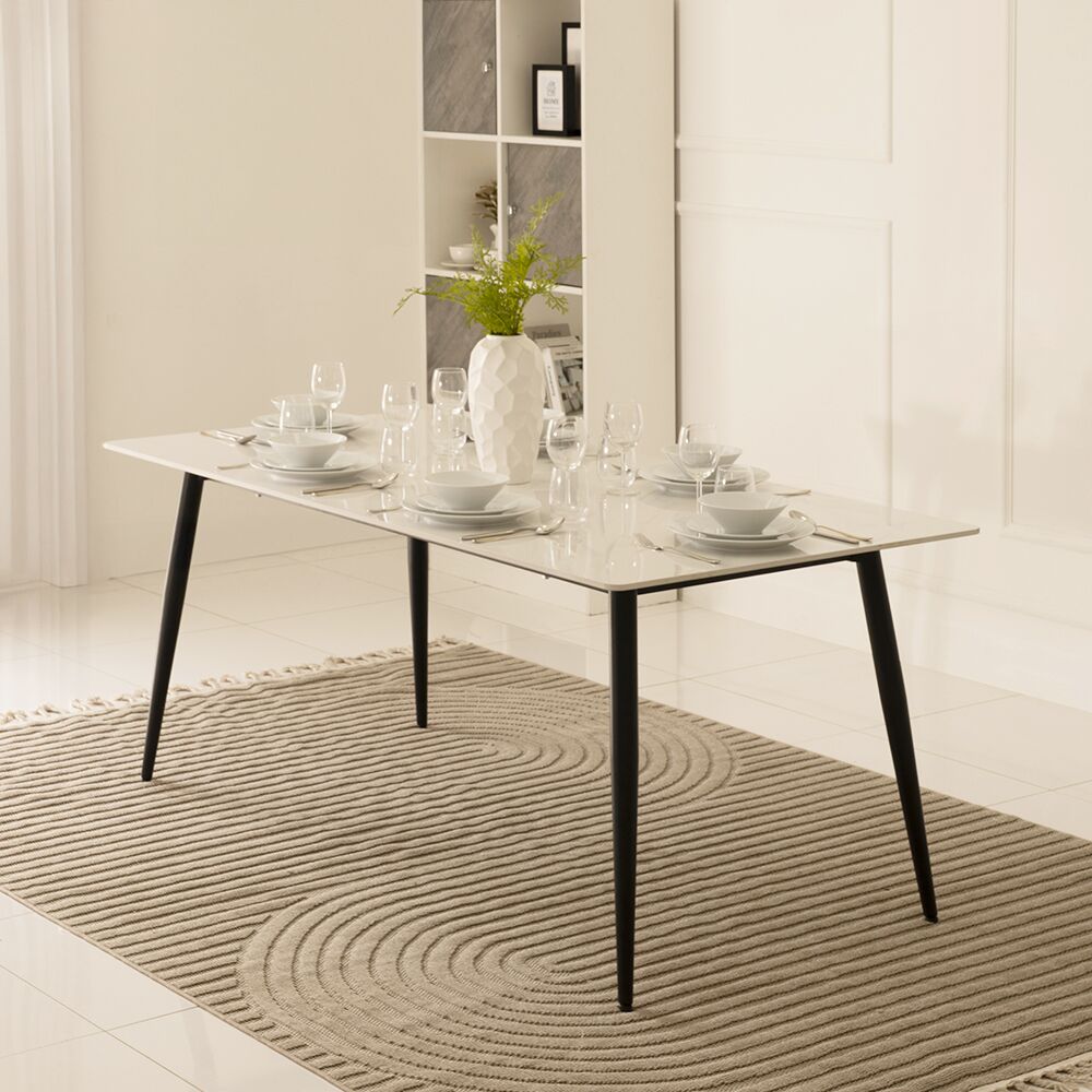 Senorita 6-Seater Sintered Stone Top Dining Set-Grey - Image 10