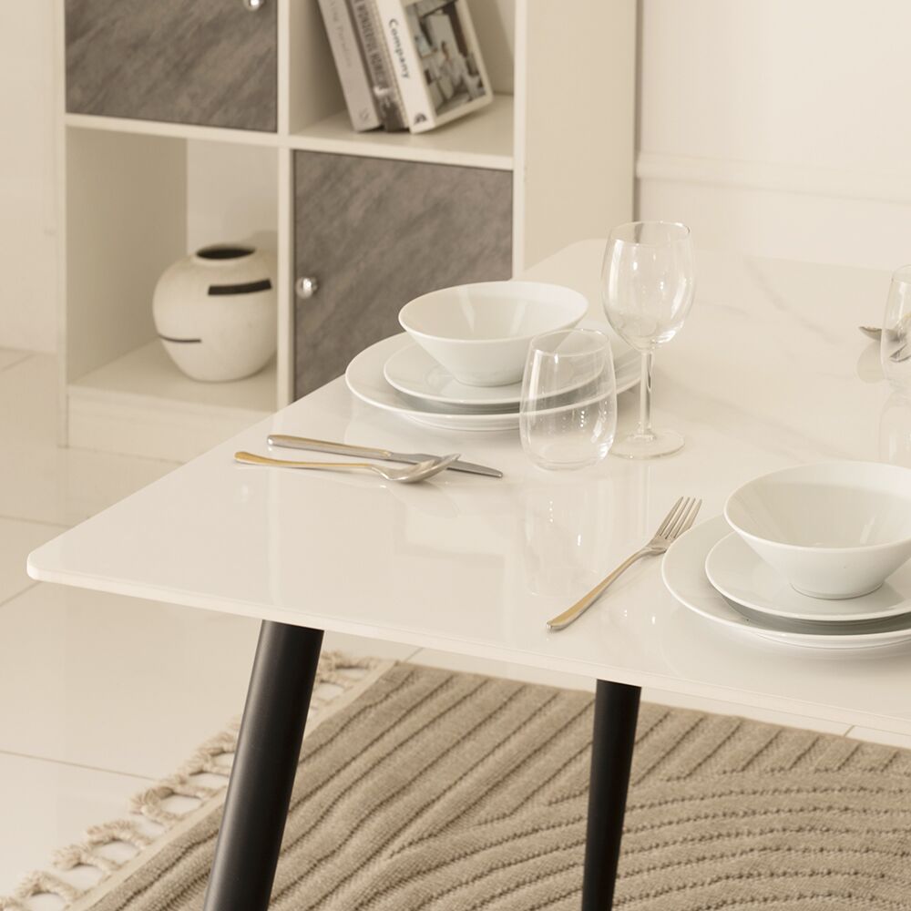 Senorita 6-Seater Sintered Stone Top Dining Set-Grey - Image 8