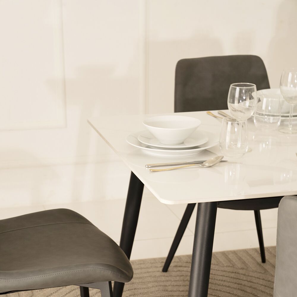 Senorita 6-Seater Sintered Stone Top Dining Set-Grey - Image 9