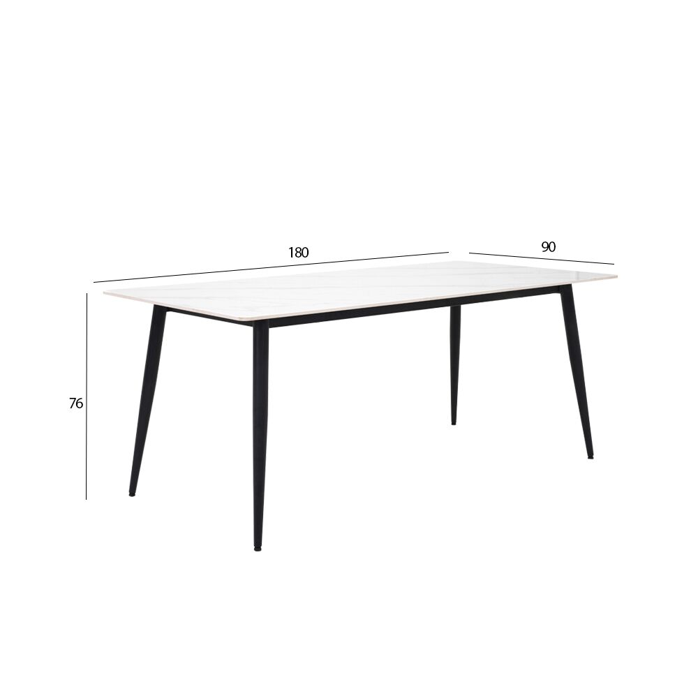 Senorita 6-Seater Sintered Stone Top Dining Set-Grey - Image 2