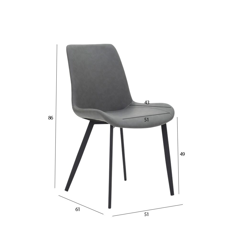 Senorita 6-Seater Sintered Stone Top Dining Set-Grey - Image 3