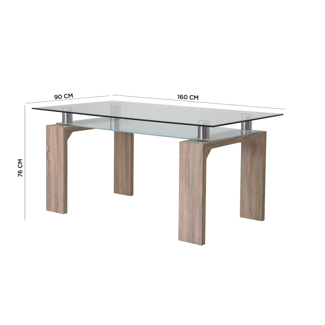 Lucas 6-Seater Dining Set-Oak - Image 3