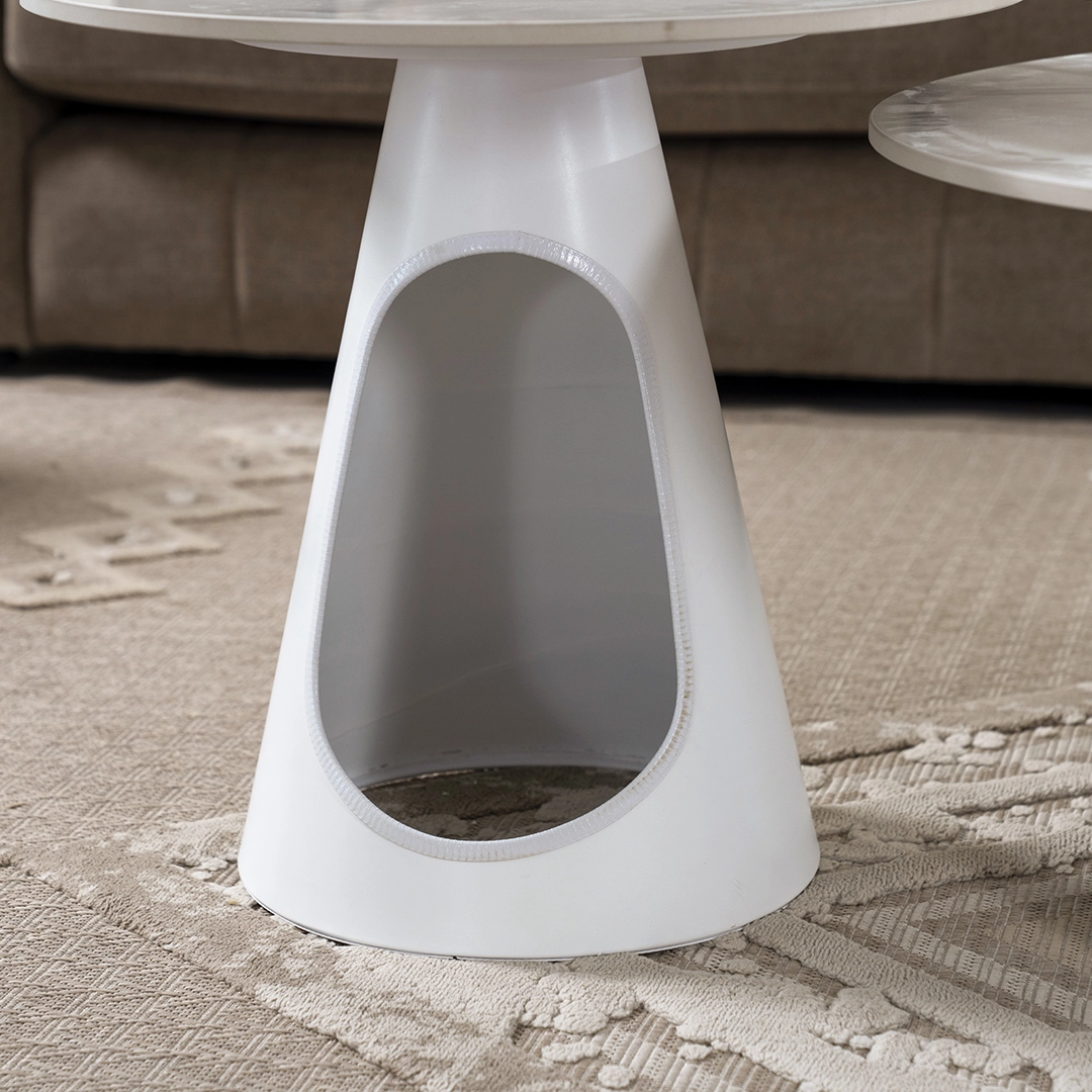 Sanchez 2-piece Coffee Table Set with pet house-White - Image 6