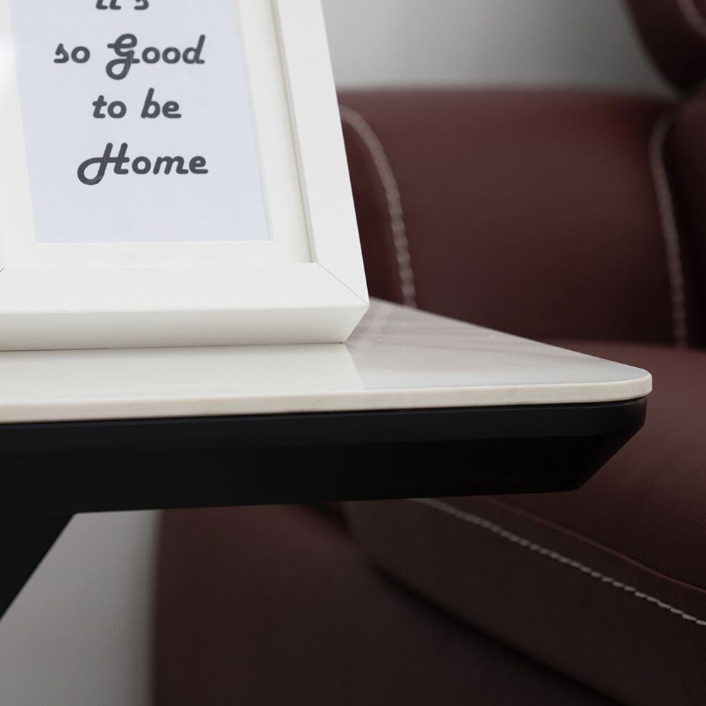 Florence End Table-White/Black - Image 6