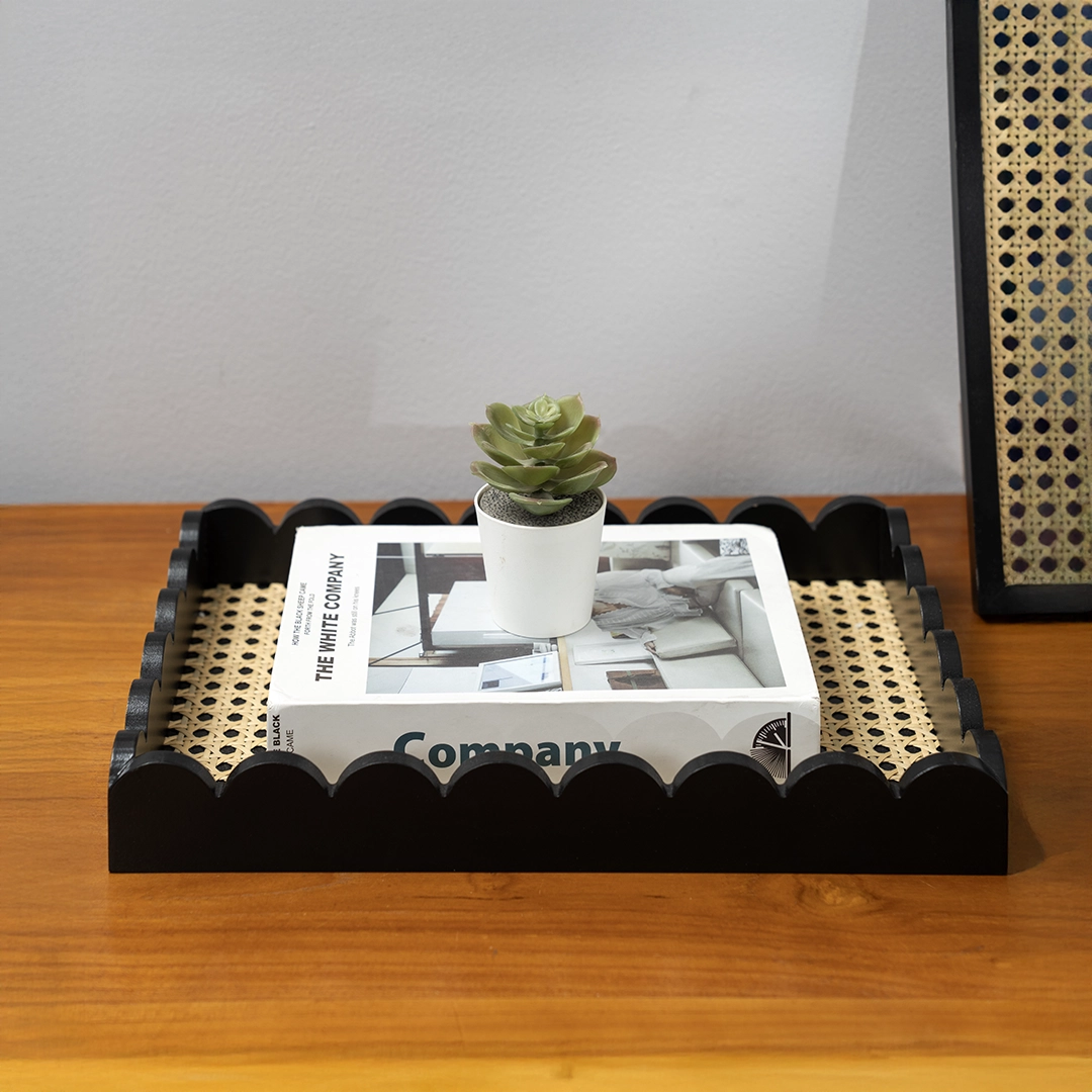 Auden wooden deco tray 34X23.7X4.5cm - Image 6