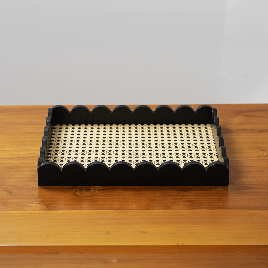 Auden wooden deco tray 34X23.7X4.5cm - Image 5