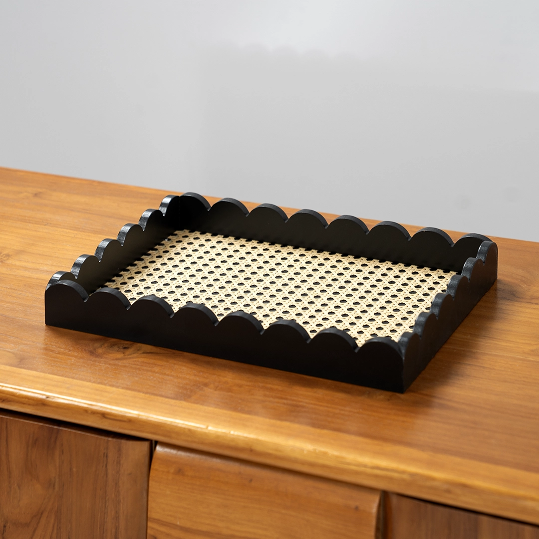Auden wooden deco tray 34X23.7X4.5cm - Image 4