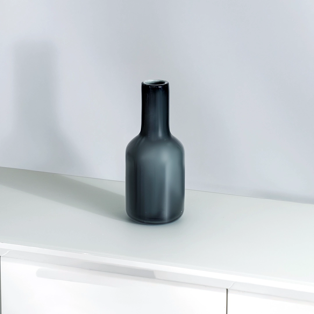 Lemont glass vase blue 12x12x28cm - Image 6