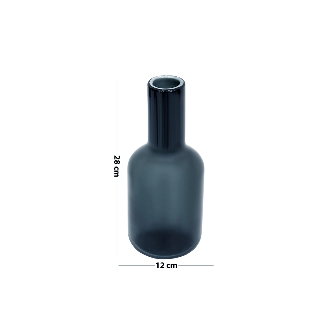 Lemont glass vase blue 12x12x28cm - Image 2