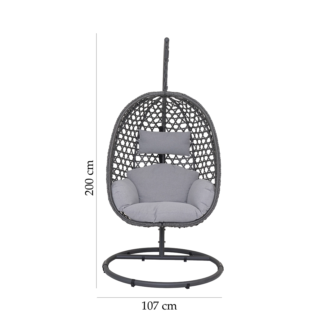 Riva Swing Chair-Grey - Image 2