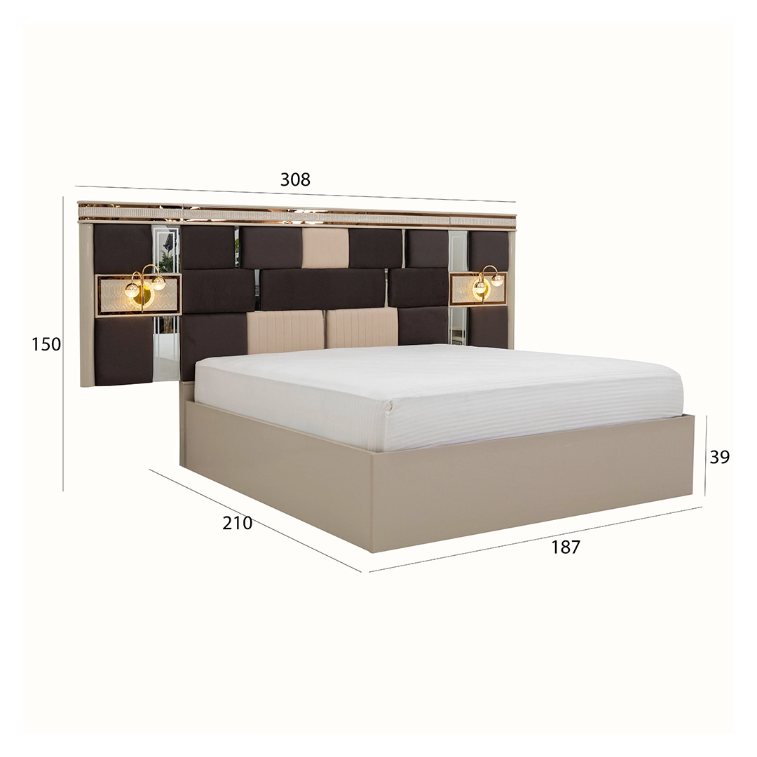 Davy 8-Piece King Bedroom Set-180*200 cm - Image 2
