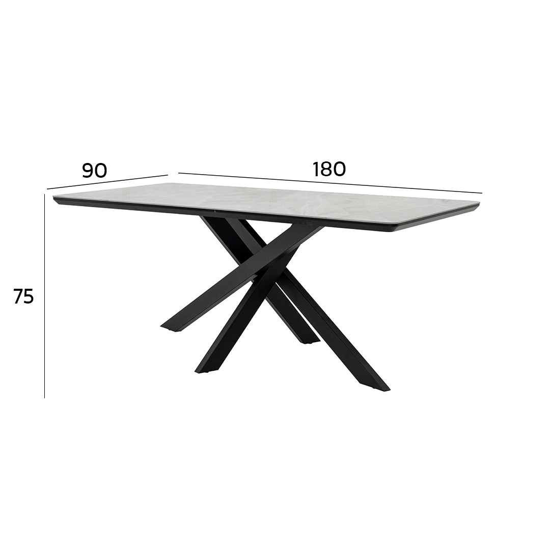 Florence 6-Seater Dining Set-Grey - Image 2