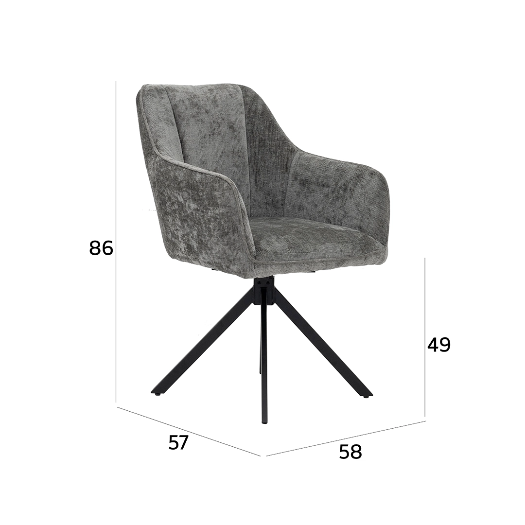 Florence 6-Seater Dining Set-Grey - Image 3