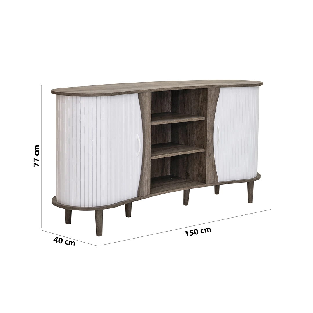 Curve Sideboard-Grey Oak - Image 2