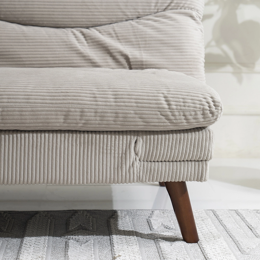 Dusk 3-Seater Sofa Bed-Beige - Image 6