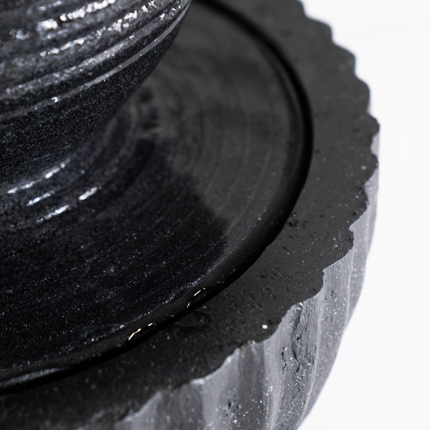 Serene Floating Orb Bowl Outdoor Fountain Black 45x45x48Cm - Image 5